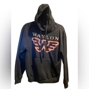 Waylon Jennings Pull Over Hoodie